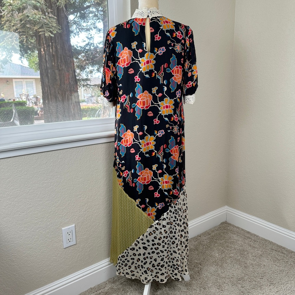 Anthropologie Verb Pallavi Singhee Soniya Maxi Dress M Patchwork Lace Boho Flowy - Picture 3 of 12